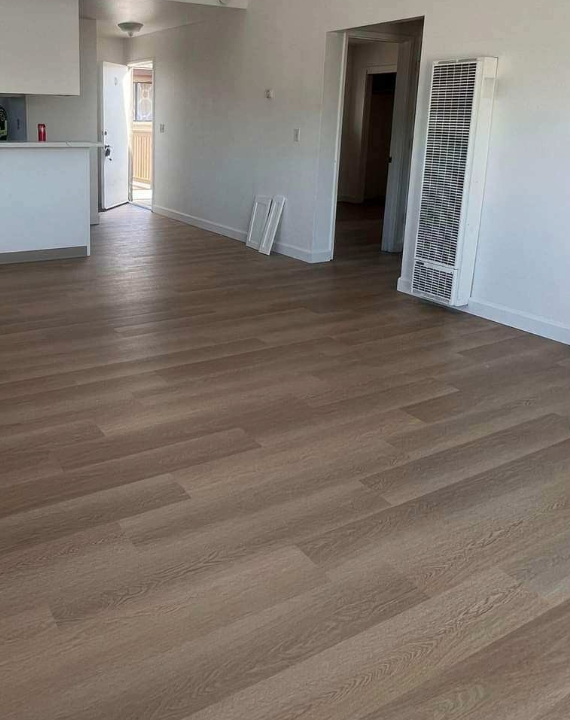 Installed laminate flooring in home